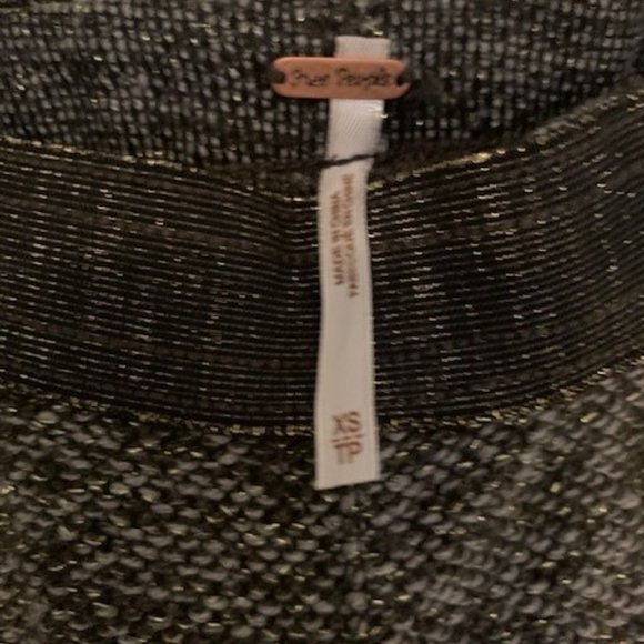 FREE PEOPLE Milo Metallic Shimmer Knit Jogger Pants - Picture 11 of 13